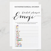 白地ブライダルシャワーゲーム印刷 (正面/裏面)