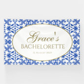 白地中海のと青のバナーヴィンテージスタイル 横断幕 (横)