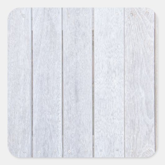 白塗りの古い風化した木材の背景木製 スクエアシール (正面)