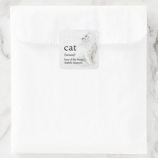 白塗り木材のCAT定義 スクエアシール (バッグ)