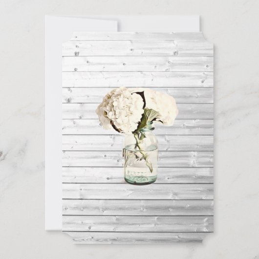 白塗り木材結婚式招待状 招待状 (裏面)