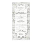 白塗り航海の木材ビーチ結婚式計画 ラックカード (裏面)