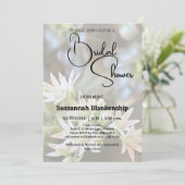 白多肉性フローラ背景ブライダルシャワー 招待状 (スタンド正面)