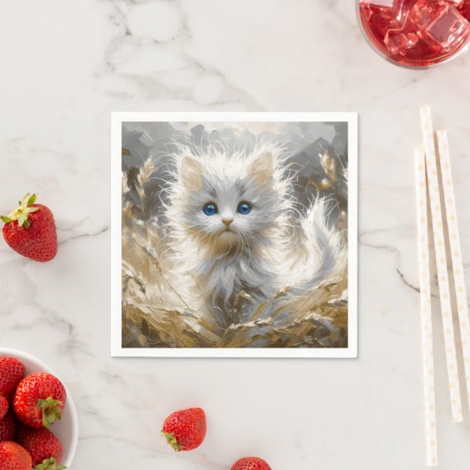 白大切猫 スタンダードカクテルナプキン (インサイチュ)