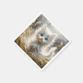 白大切猫 スタンダードカクテルナプキン (角)