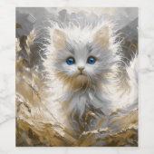 白大切猫 ワインラベル (シングルラベル)