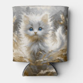 白大切猫 缶クーラー (正面)