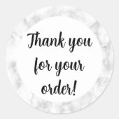 白大理石ありがとう ラウンドシール (正面)