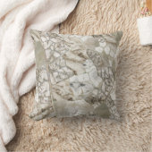 白大理石および真珠葉構造 クッション (ブランケット)