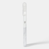 白大理石と灰色パーソナライズされた大理石 Case-Mate iPhoneケース (裏面 / 左)