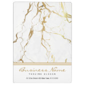 白大理石と金ゴールド粒 クリップボード (裏面)