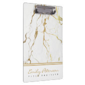 白大理石と金ゴールド粒 クリップボード (右)