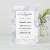 白大理石のような結婚式招待状 招待状 (スタンド正面)