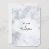 白大理石のような結婚式招待状 招待状 (裏面)