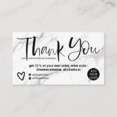 白大理石のシックな順序をスクリプ感謝していトする 名刺 (正面)