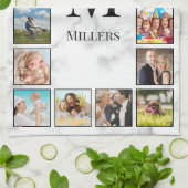 白大理石のパターン キッチンタオル (折り畳み)