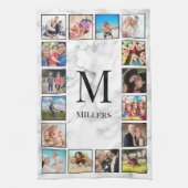 白大理石のパターン キッチンタオル (縦)