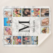 白大理石のパターン シェルパブランケット (正面(横))