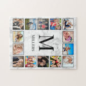 白大理石のパターン ジグソーパズル (横)