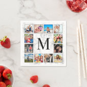 白大理石のパターン スタンダードカクテルナプキン (インサイチュ)