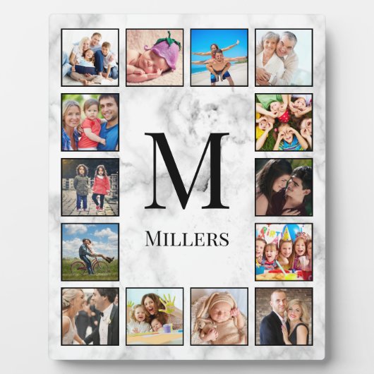 白大理石のパターン フォトプラーク (正面)