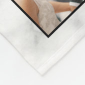 白大理石のパターン フリースブランケット (角)