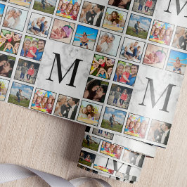 白大理石のパターン ラッピングペーパー