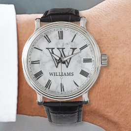 白大理石のパターン 腕時計