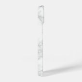 白大理石のパターン iPhoneケース (右側面)