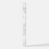 白大理石のパターン iPhoneケース (右側面)