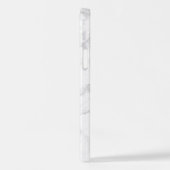 白大理石のパターン iPhoneケース (左側面)
