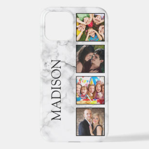 白大理石のパターン iPhone 12ケース