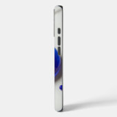 白大理石の上の青い邪眼アミュレット Case-Mate iPhoneケース (裏面 / 左)