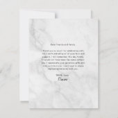 白大理石の写真卒業 サンキューカード (裏面)