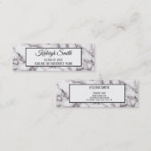 白大理石の卒業式の名前カードの挿入 コーリングカード (正面/裏面)