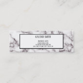 白大理石の卒業式の名前カードの挿入 コーリングカード (裏面)