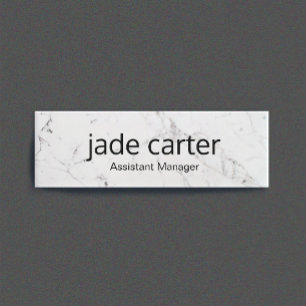 白大理石の従業員スタッフ磁気名タグ 名札