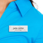 白大理石の従業員スタッフ磁気名タグ 名札