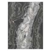 白大理石の灰色の抽象芸術 テーブルクロス (正面)