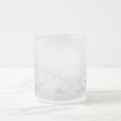 白大理石の結婚ブライダル・ベビー・シャワーの名称 フロストグラスマグカップ (中央)