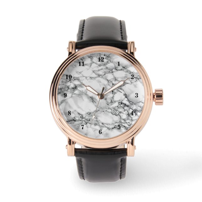 白大理石の腕時計 腕時計 (正面)