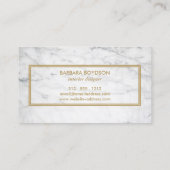 白大理石インテリアデザイナー名刺 名刺 (裏面)