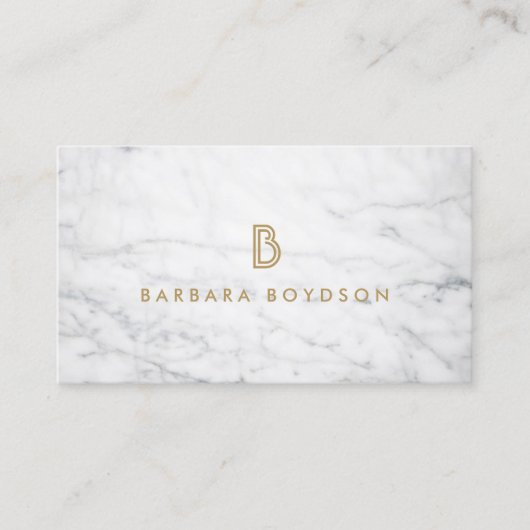 白大理石インテリアデザイナー名刺 名刺 (正面)