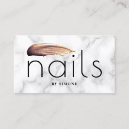 白大理石エレガントバラ金ゴールド爪、 ネイル 名刺