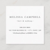 白大理石エレガントプロフェッショナルミニマリスト スクエア名刺 (裏面)