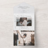 白大理石エレガント彫刻の写真 オールインワン招待状 (内側)