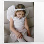 白大理石エレガント彫刻の写真 三つ折りカード (内部最初)