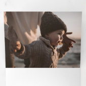 白大理石エレガント彫刻の写真 三つ折りクリスマスカード (内部最初)