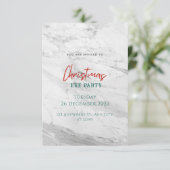 白大理石クリスマス 招待状 (スタンド正面)