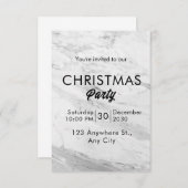 白大理石クリスマス 招待状 (正面/裏面)